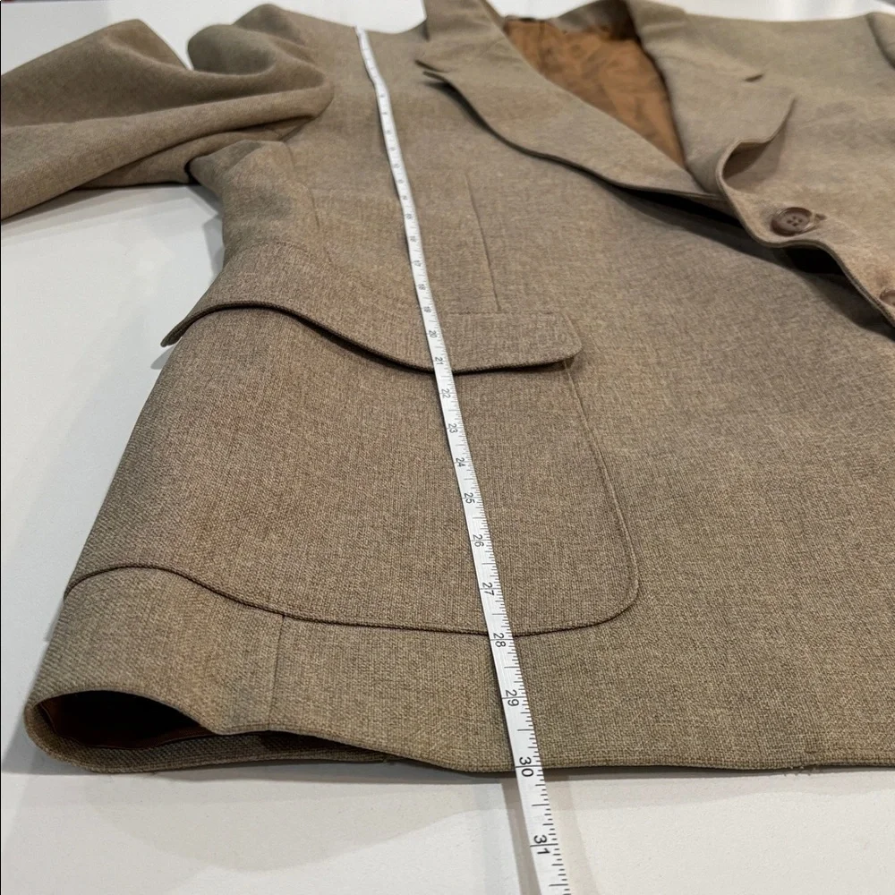 Vintage Levi’s Blazer Action Suit Jacket Tan‎ Beige Brown Size 46R